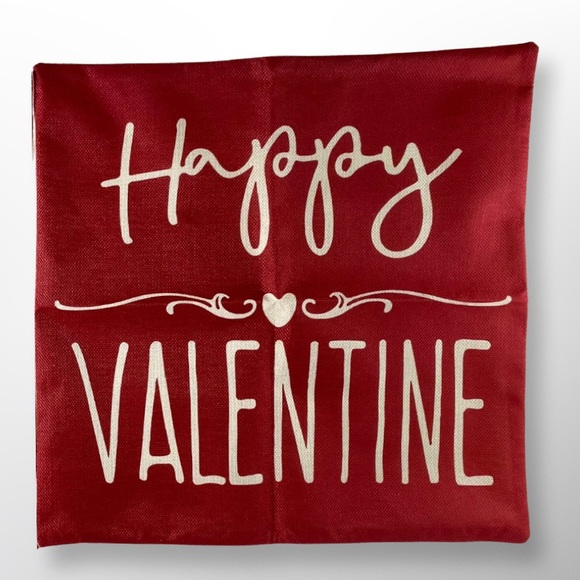 Valentine’s Decorative Throw Pillowcases I Love You More & Happy Valentine 2 Pcs - Picture 3 of 17